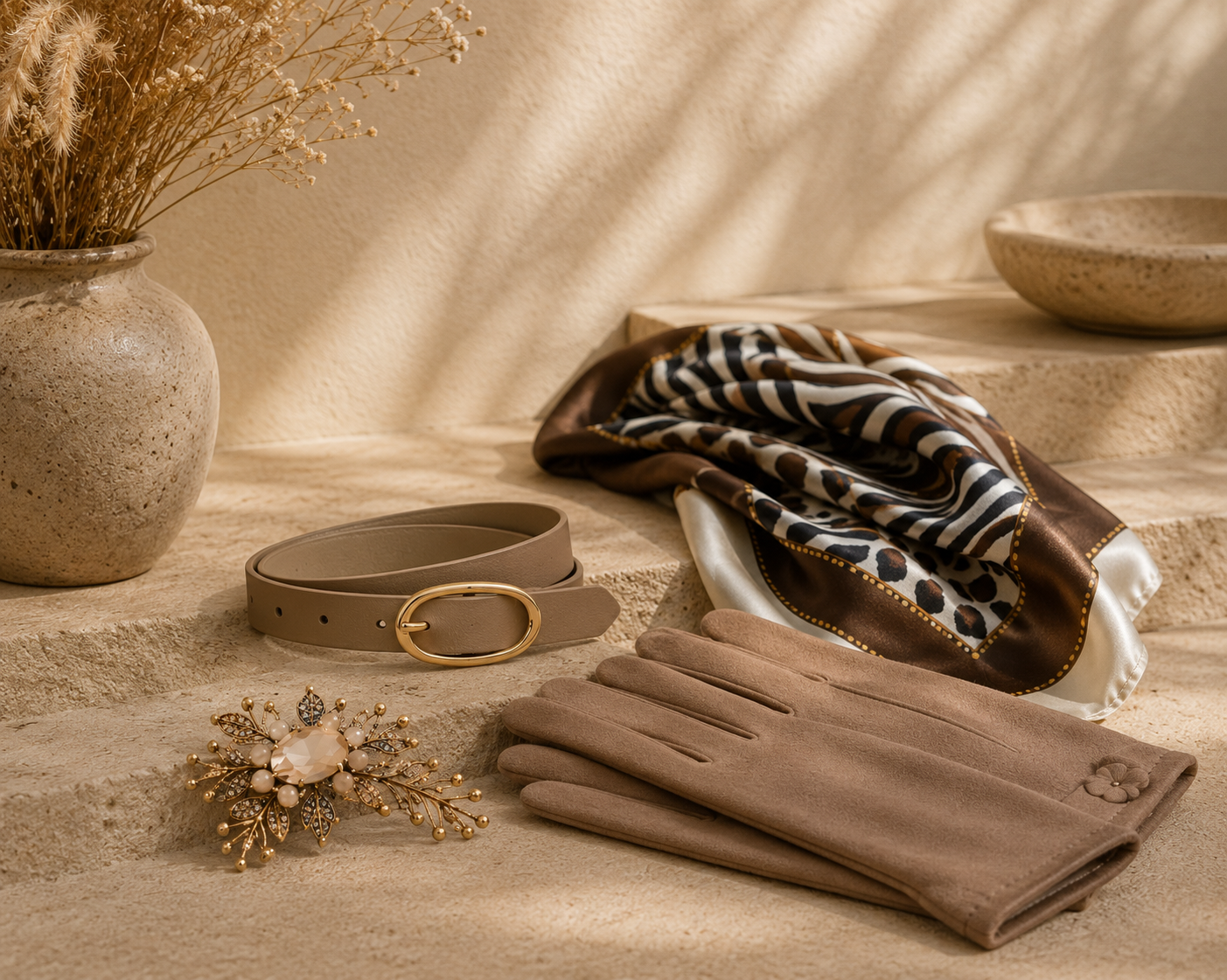 Broches & handschoenen