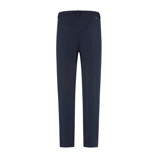 Broek Wouter donkerblauw krijtstreep
