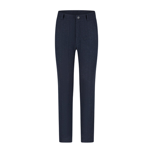 Broek Wouter donkerblauw krijtstreep