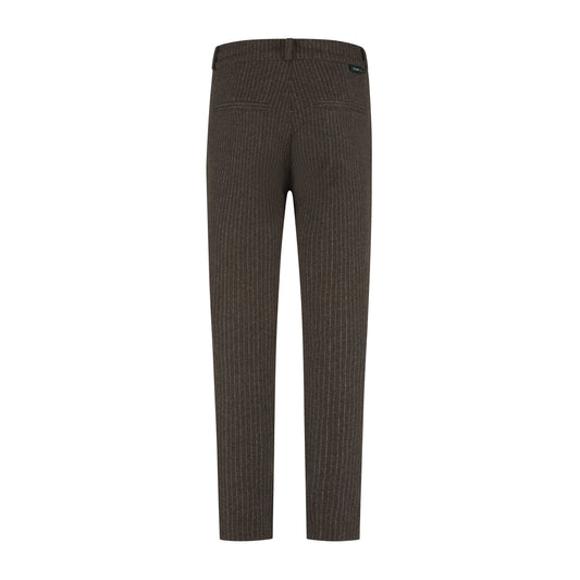 Broek Wouter bruin krijtstreep