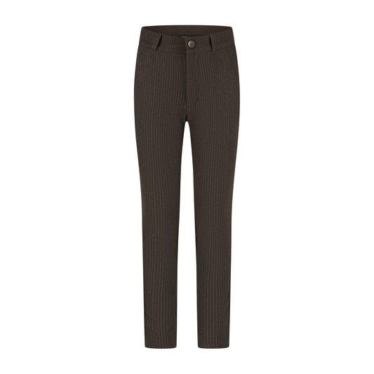Broek Wouter bruin krijtstreep