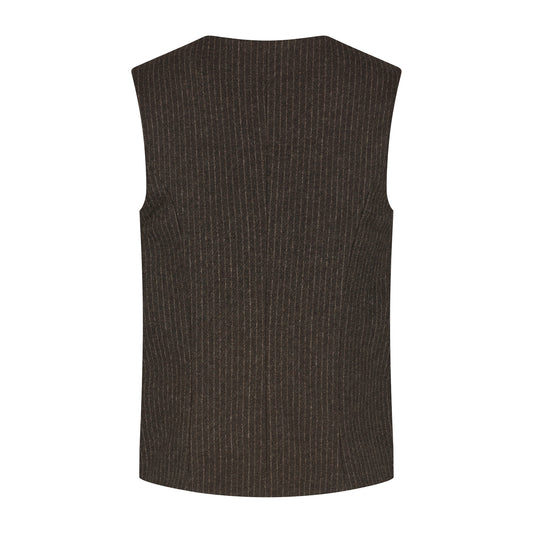 Gilet Ruben bruin krijtstreep