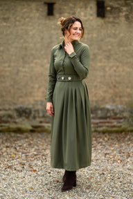 Jurk Jelisa olijfgroen