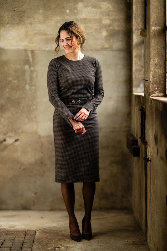 Jurk Mirjam bruin