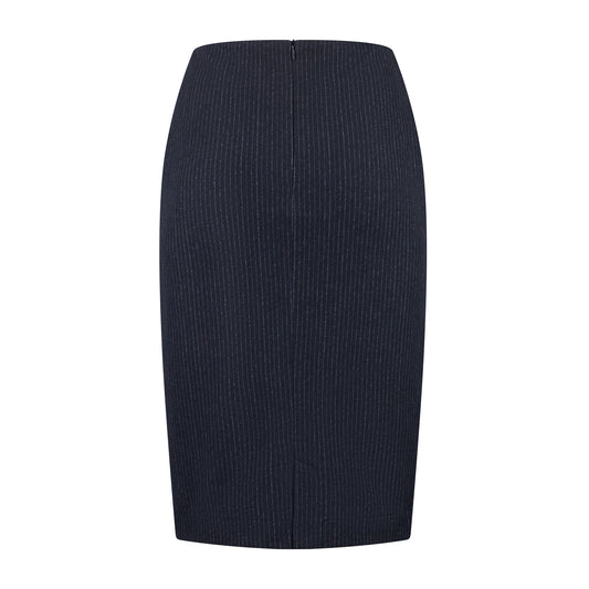 Rok Anka donkerblauw krijtstreep