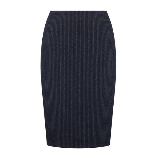 Rok Anka donkerblauw krijtstreep
