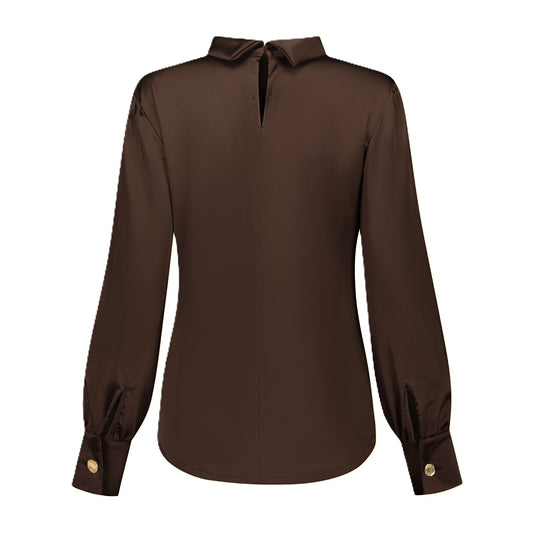 Blouse Evalien donkerbruin