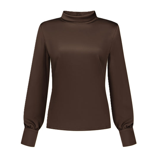 Blouse Evalien donkerbruin