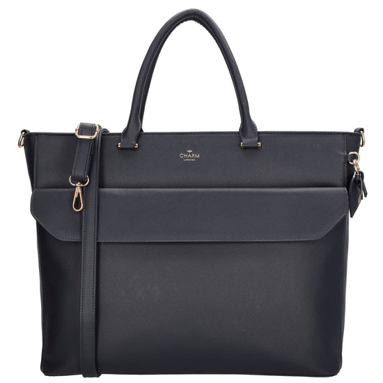 Charm London Laptoptas W01059002 donkerblauw