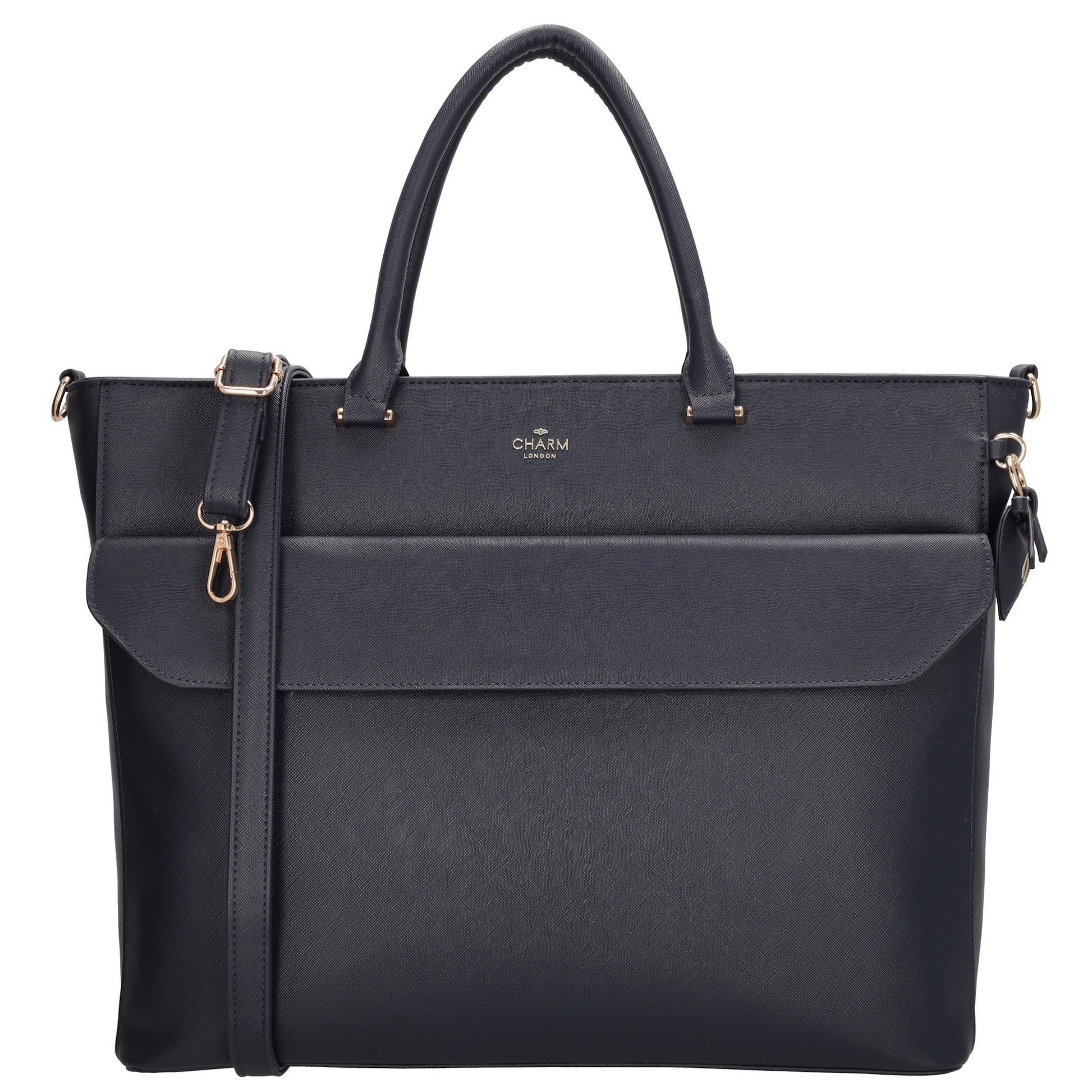 Charm London Laptoptas W01059002 donkerblauw