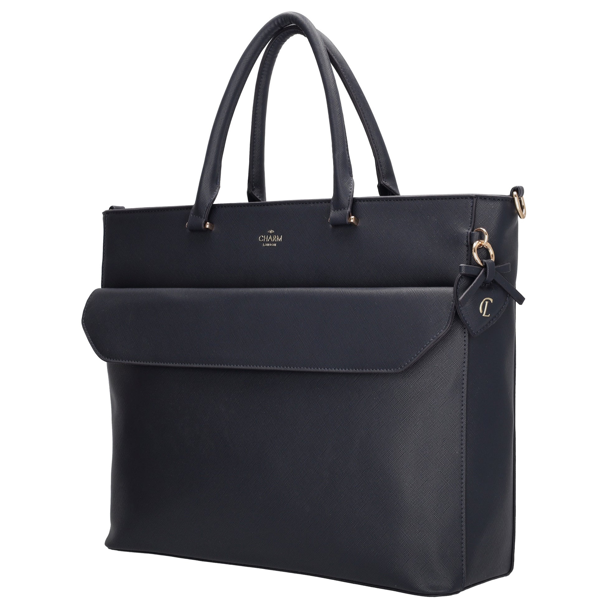Charm London Laptoptas W01059002 donkerblauw