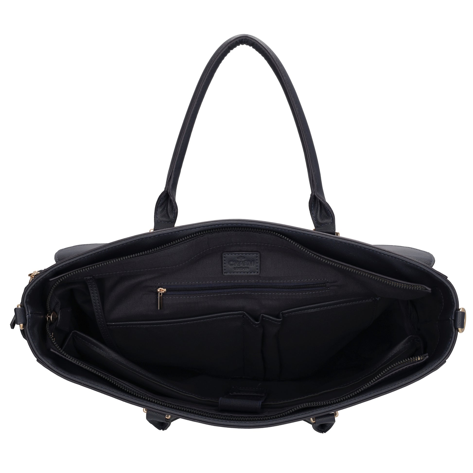 Charm London Laptoptas W01059002 donkerblauw