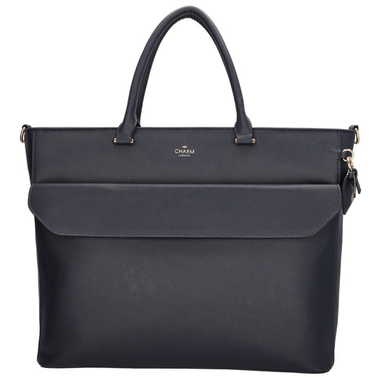 Charm London Laptoptas W01059002 donkerblauw