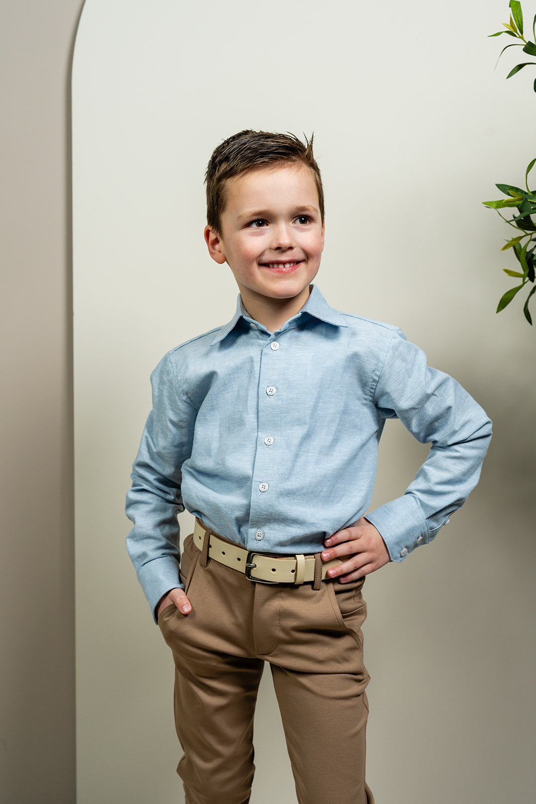 Port L. Blouse Harry lichtblauw