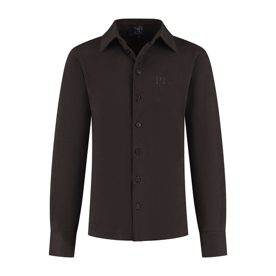 Port L. Blouse Lucas donkerbruin