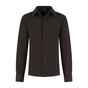 Port L. Blouse Lucas donkerbruin