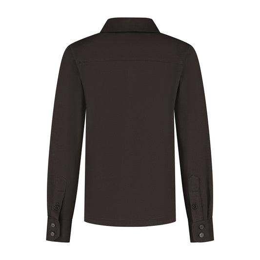 Port L. Blouse Lucas donkerbruin