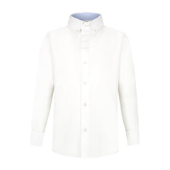 Blouse Sander wit/lichtblauw