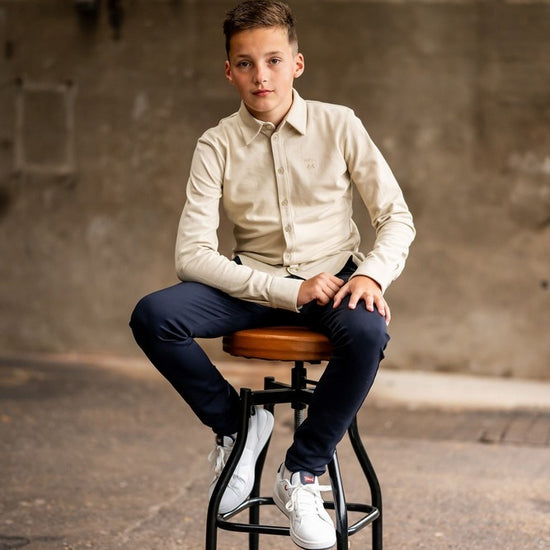 Port L. Broek Cas donkerblauw