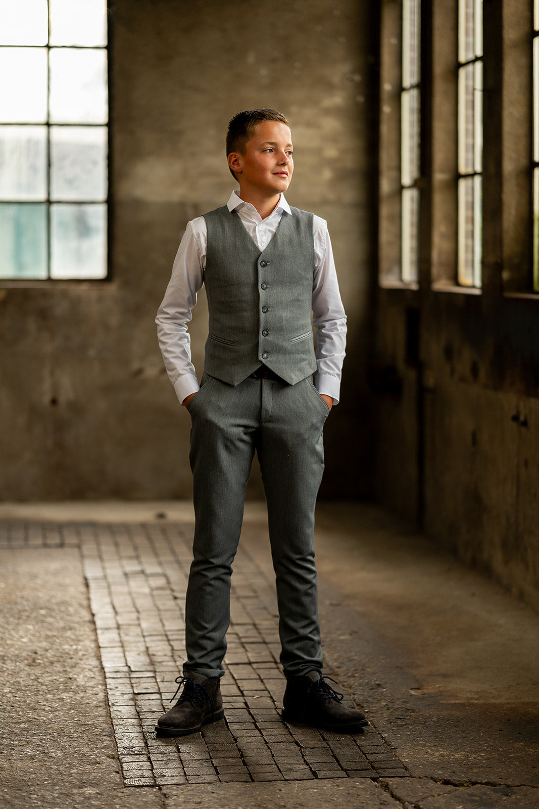 Port L. Gilet Maarten grijs