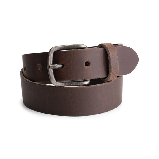 Port L. Leren jongensriem 206 bruin