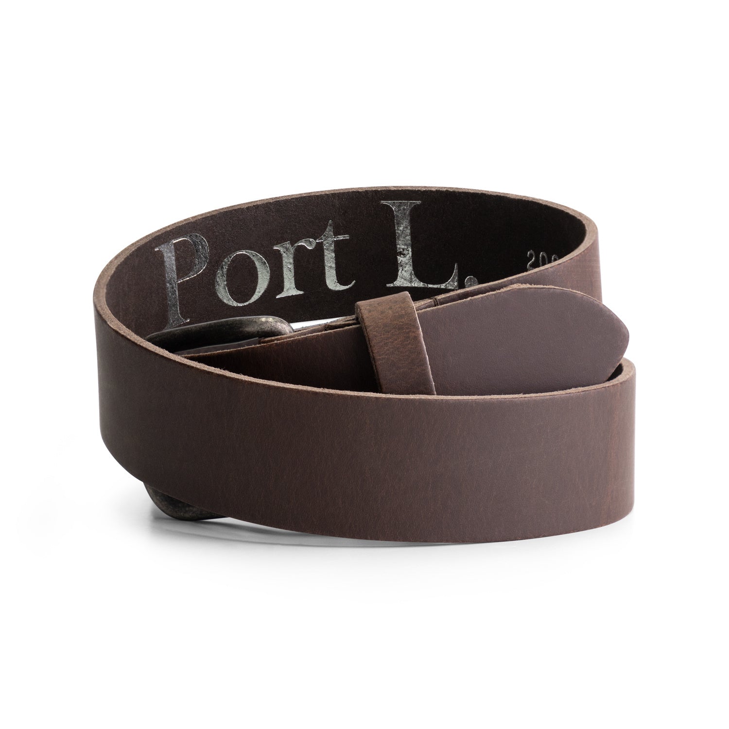 Port L. Leren jongensriem 206 bruin