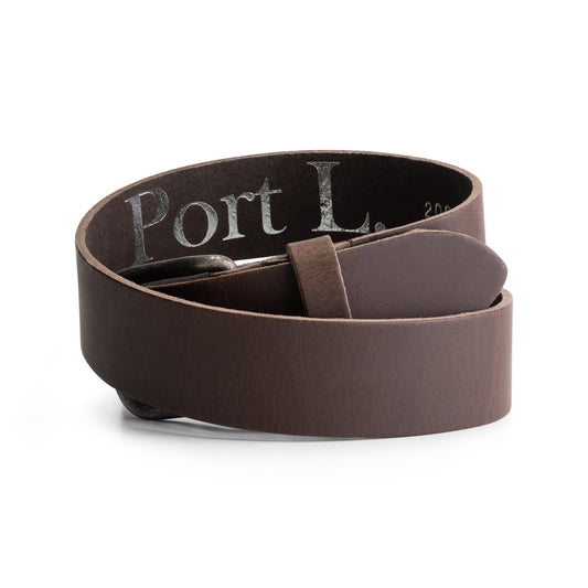 Port L. Leren jongensriem 206 bruin