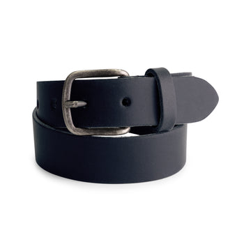 Port L. Leren jongensriem 206 donkerblauw