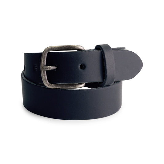 Port L. Leren jongensriem 206 donkerblauw