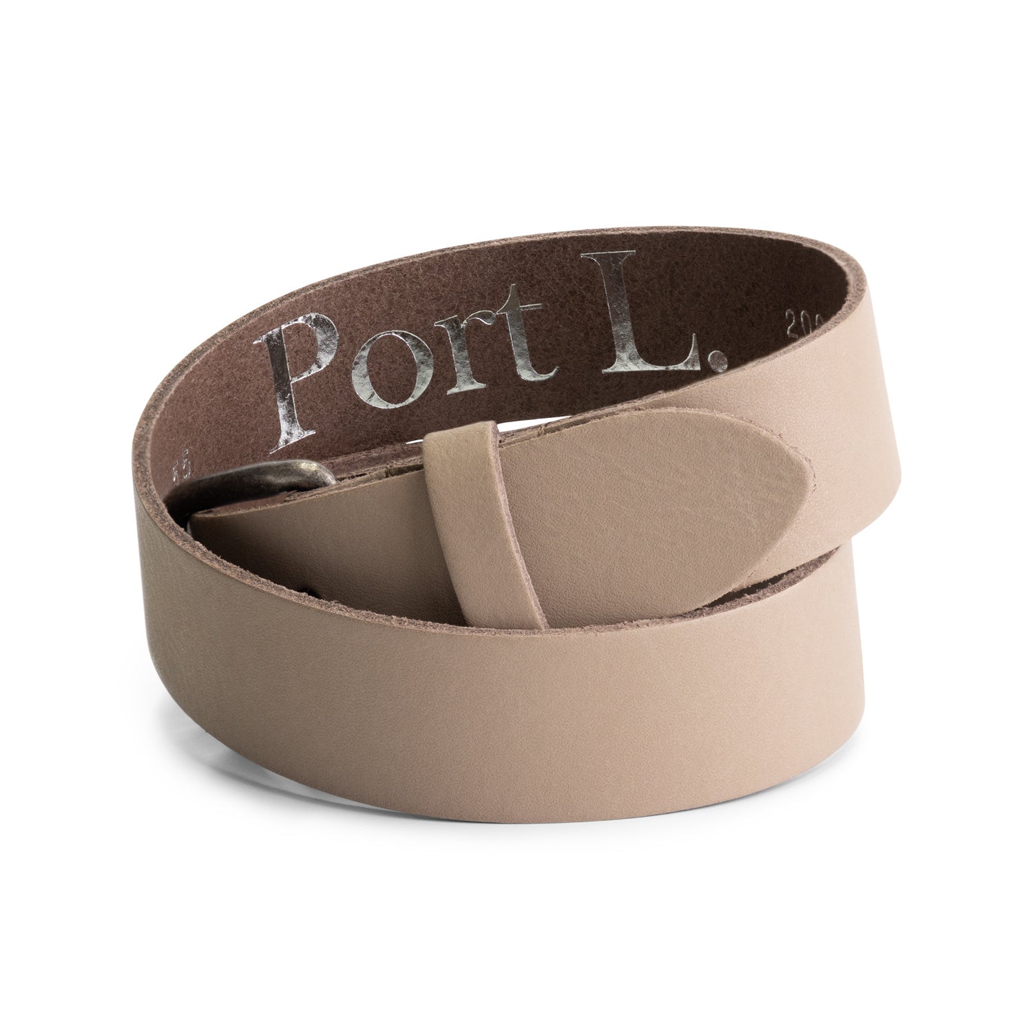 Port L. Leren jongensriem 206 taupe