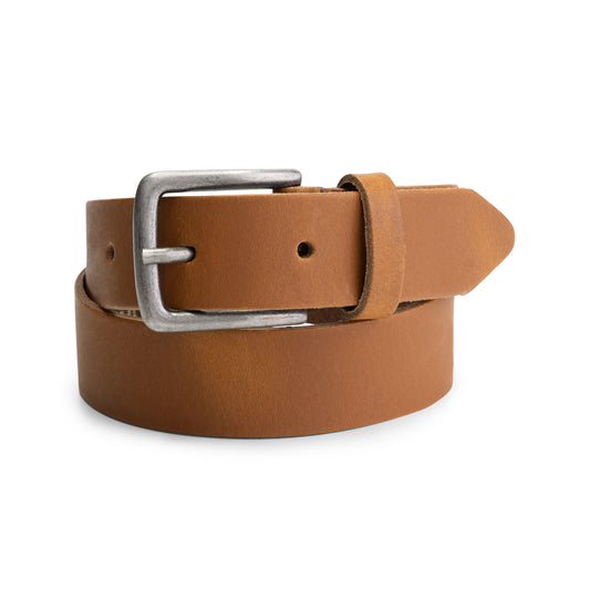 Port L. Leren jongensriem cognac 3cm