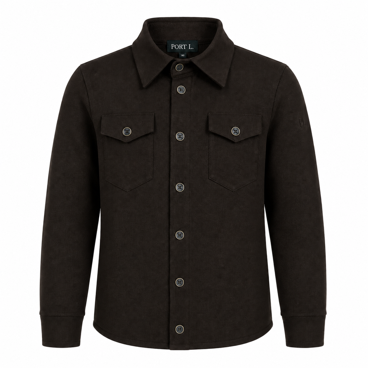 Port L. Overshirt Ruud donkerbruin
