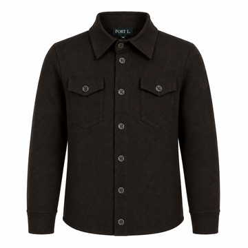 Port L. Overshirt Ruud donkerbruin