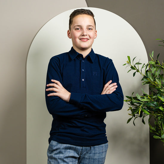 Port L. Poloshirt Jos donkerblauw
