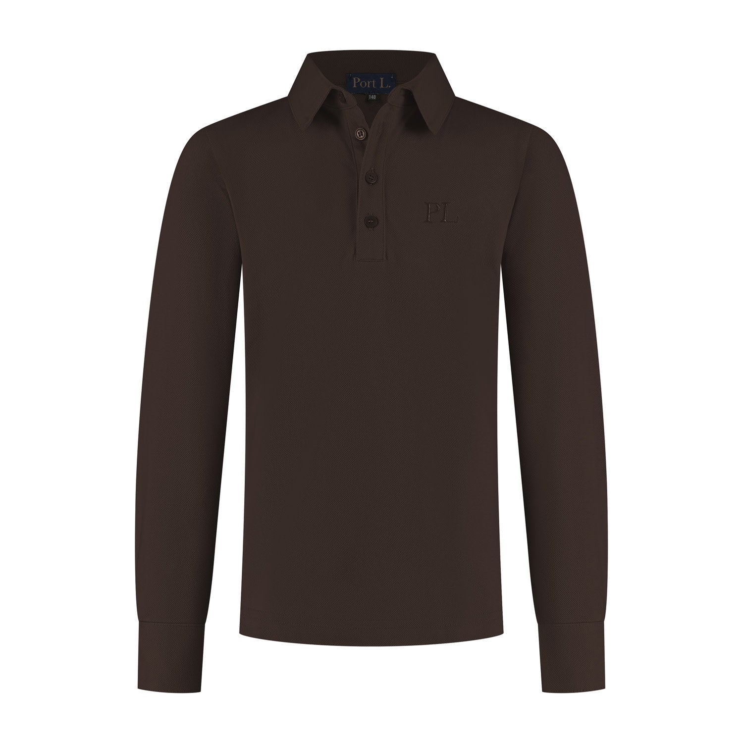 Port L. Poloshirt Jos donkerbruin