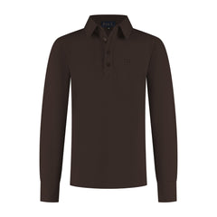 Poloshirt Jos donkerbruin