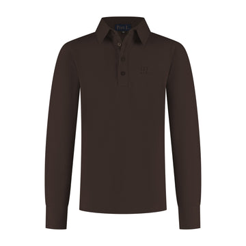 Port L. Poloshirt Jos donkerbruin
