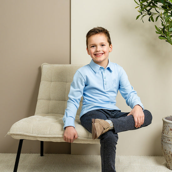 Port L. Poloshirt Jos lichtblauw