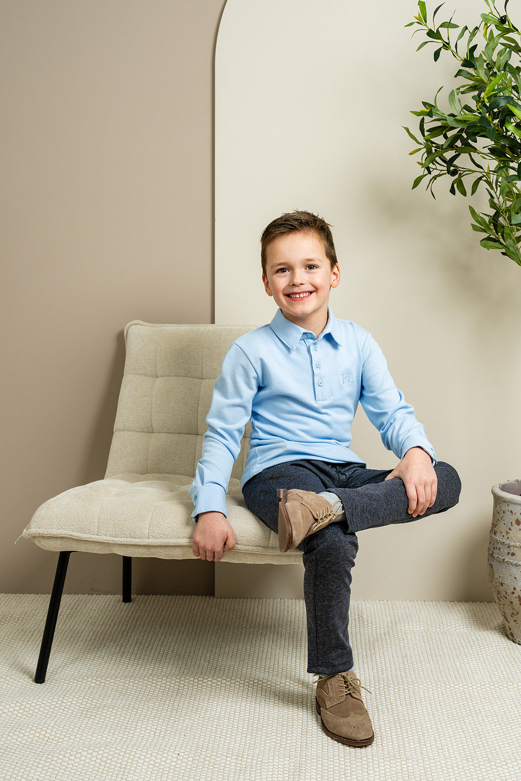 Port L. Poloshirt Jos lichtblauw