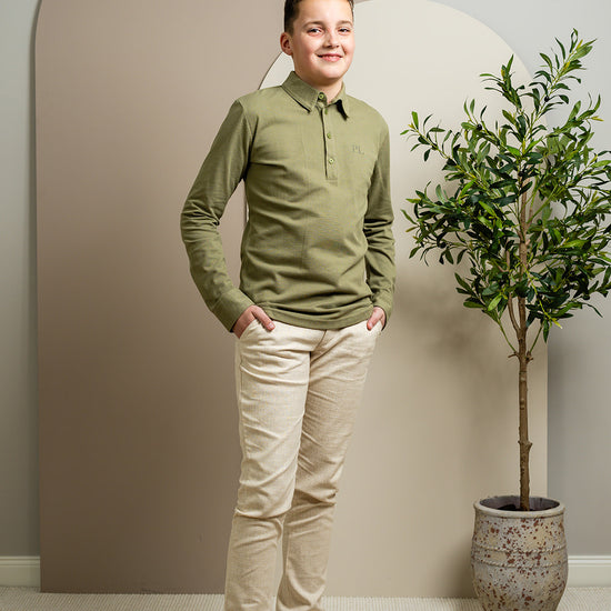 Port L. Poloshirt Jos olijfgroen