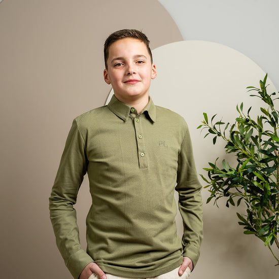 Port L. Poloshirt Jos olijfgroen