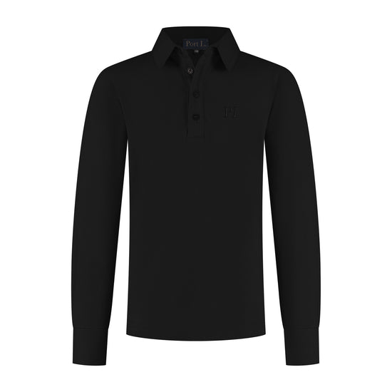 Port L. Poloshirt Jos zwart