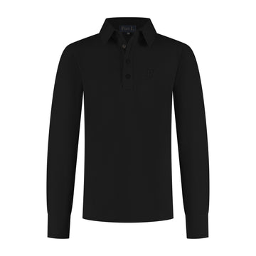 Port L. Poloshirt Jos zwart