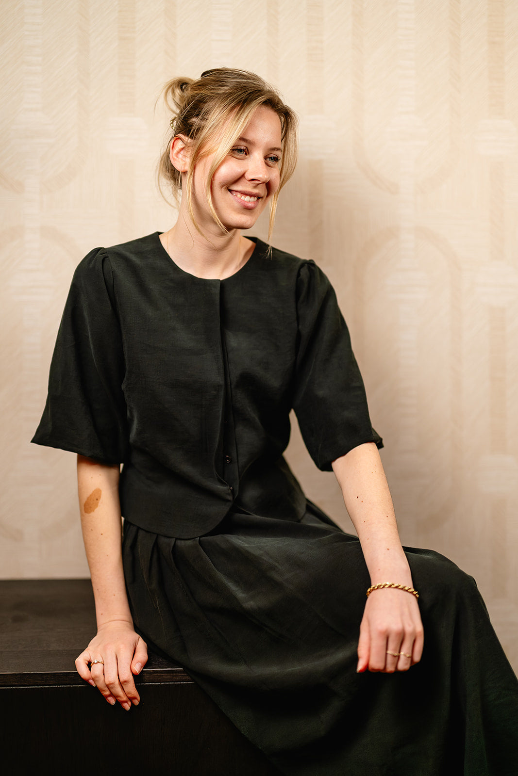 Port Lavande Blouse Aniek zwart