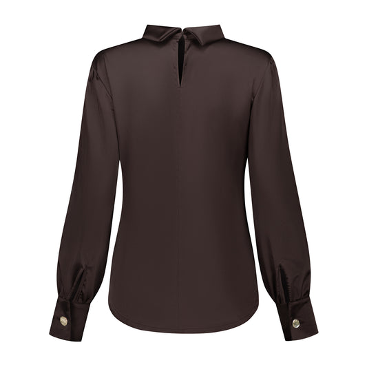 Port Lavande Blouse Evalien donkerbruin
