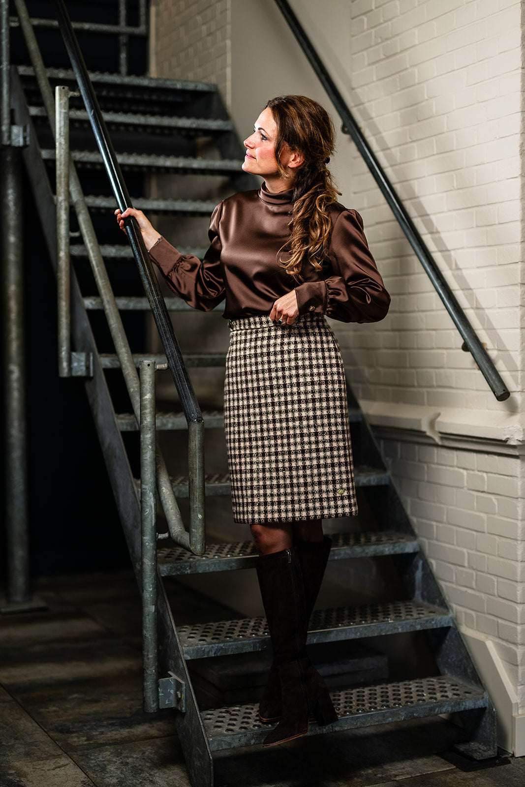 Port Lavande Blouse Evalien donkerbruin