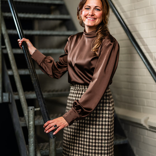 Port Lavande Blouse Evalien donkerbruin