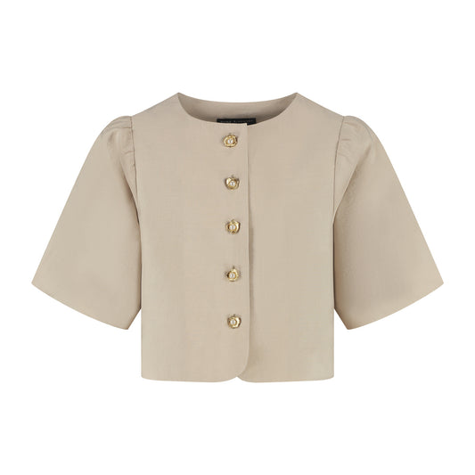 Port Lavande Blouse Geerke donkerzand