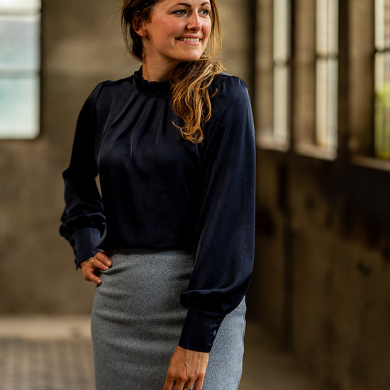 Port Lavande Blouse Jolijn donkerblauw