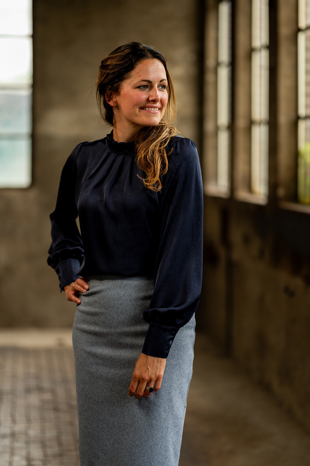Port Lavande Blouse Jolijn donkerblauw